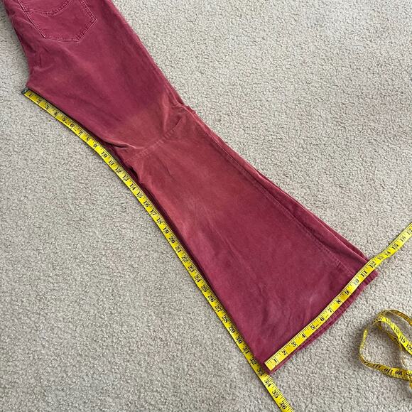 Free People Corduroy Pink Pull On Flare Pants Size 32 (flawed) - Picture 9 of 9